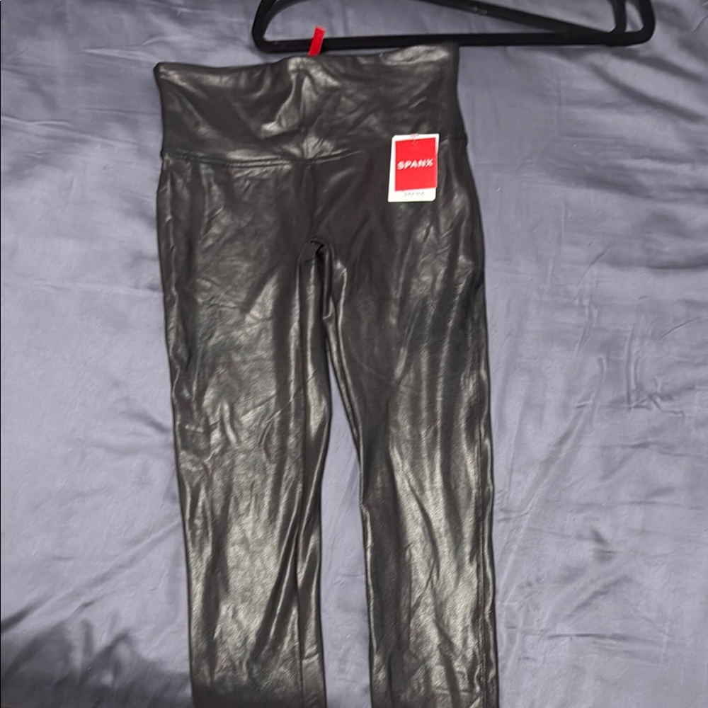 Black Faux Leather Leggings